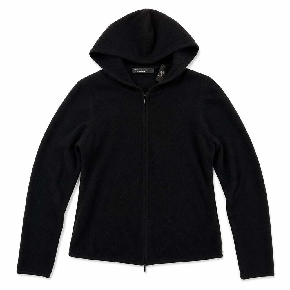 Lord & Taylor Women's Two-Ply 100% Cashmere Zip-Up Hoodie